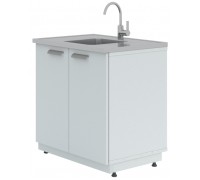 Мойка лабораторная металлическая ЛК-900 СМС-Г (1 раковина, 1 смеситель)