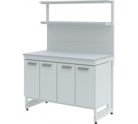 Стол лабораторный с двумя полками МОДЕЛИ: ЛК-900 СП, ЛК-1200 СП, ЛК-1500 СП, ЛК-1800 СП