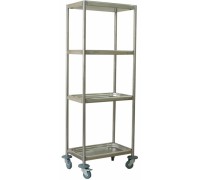 Стеллаж передвижной из нержавеющей стали серии ЭРГО 100 Э-148-СП